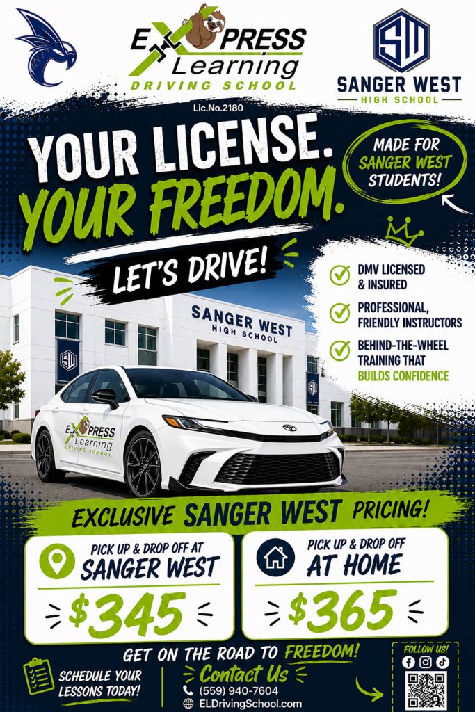 Express Learning Driving School has partnered with Sanger West H